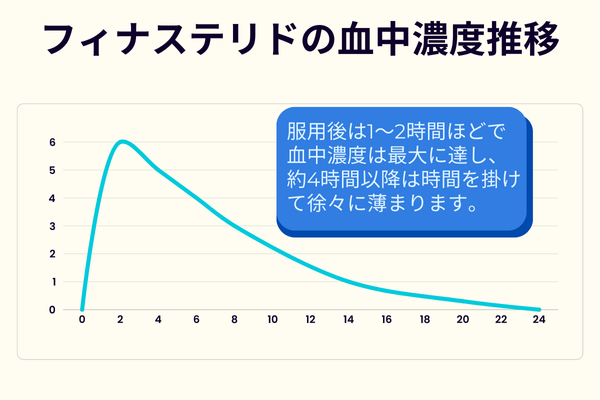 フィナステリドの血中濃度推移